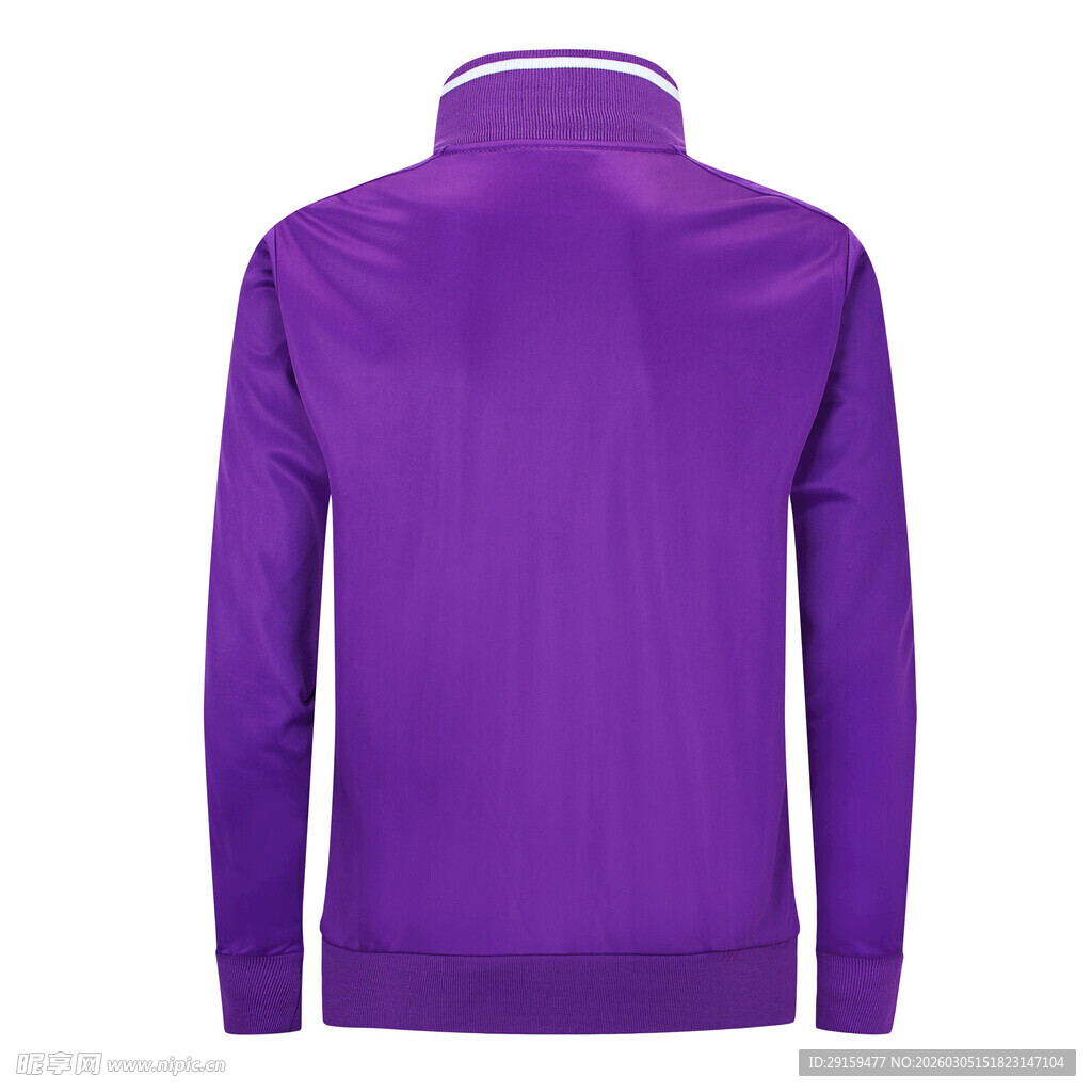 紫色男士长袖运动夹克