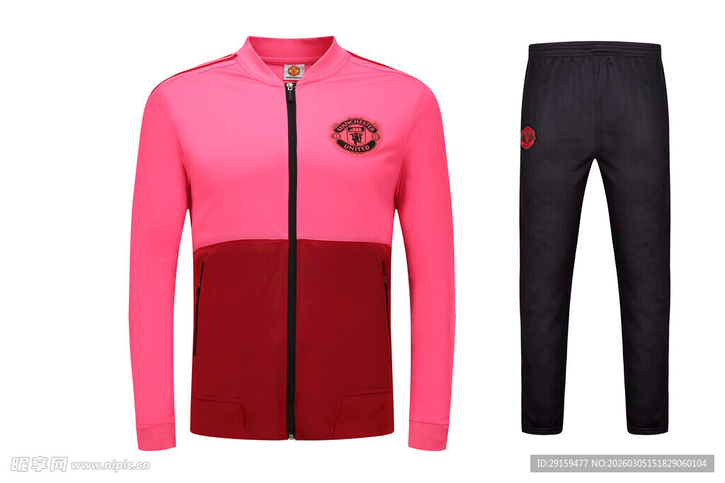 粉色拼接骑行服套装