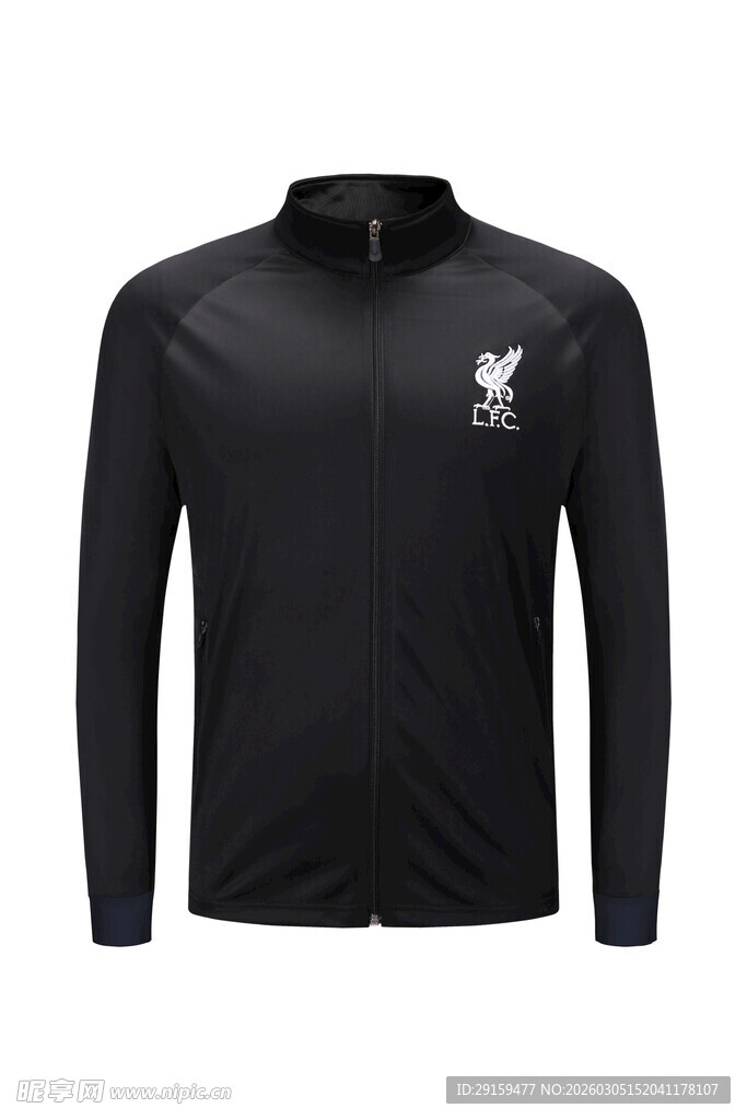 利物浦黑色长袖运动上衣