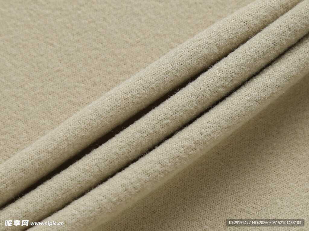 米色柔软布料纹理特写