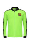 亮绿色巴萨足球训练夹克
