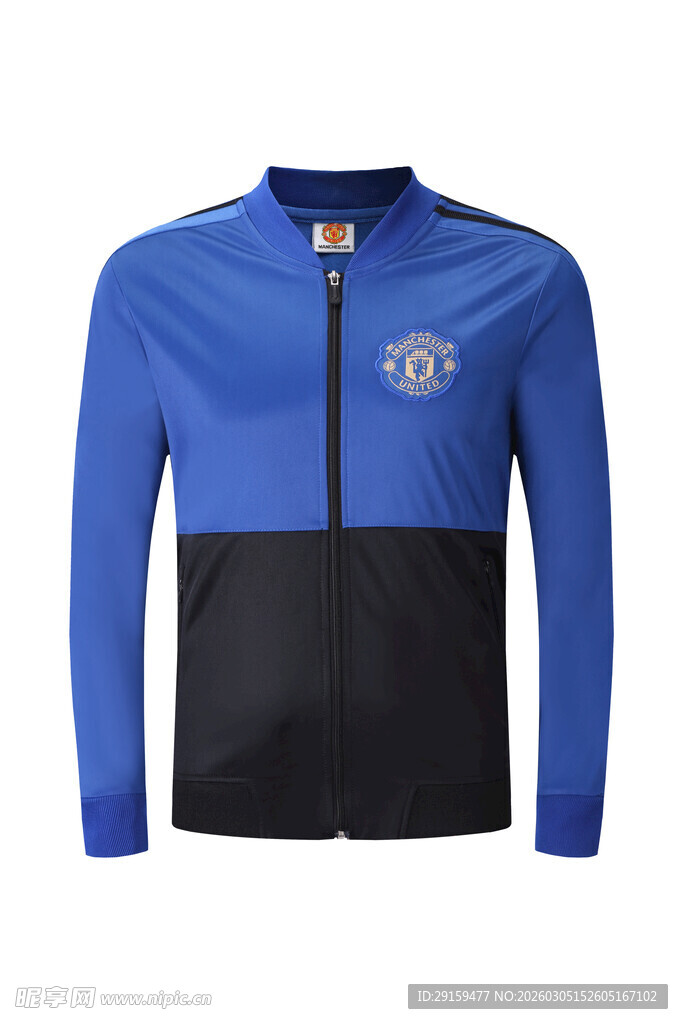 男士拼色长袖运动上衣