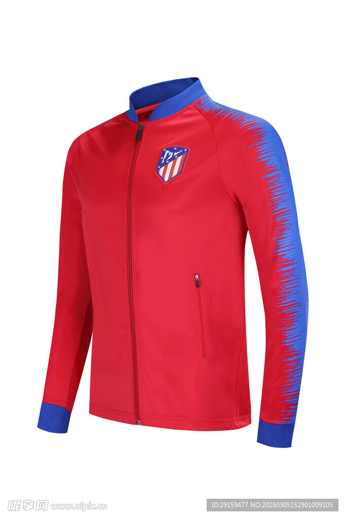 红色运动夹克外套展示