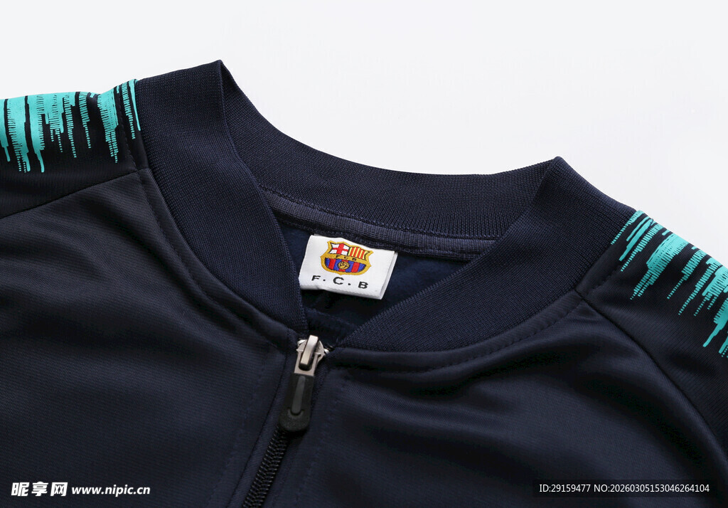 黑色运动上衣细节特写