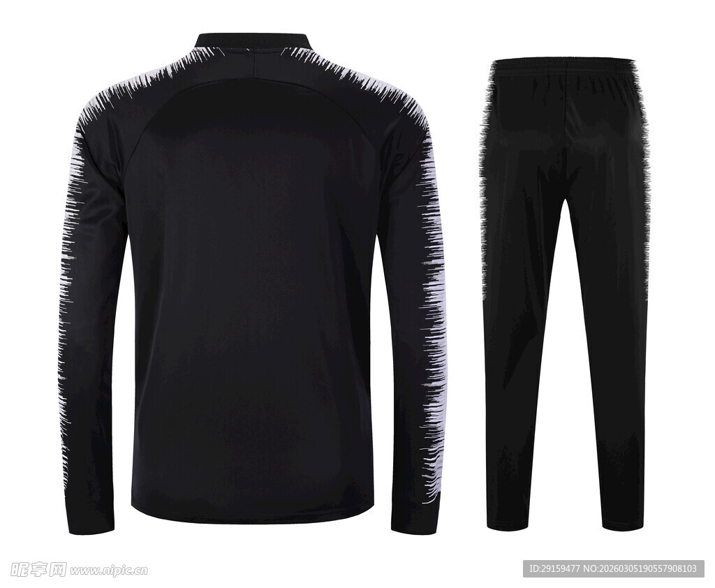 男士黑色长袖套装