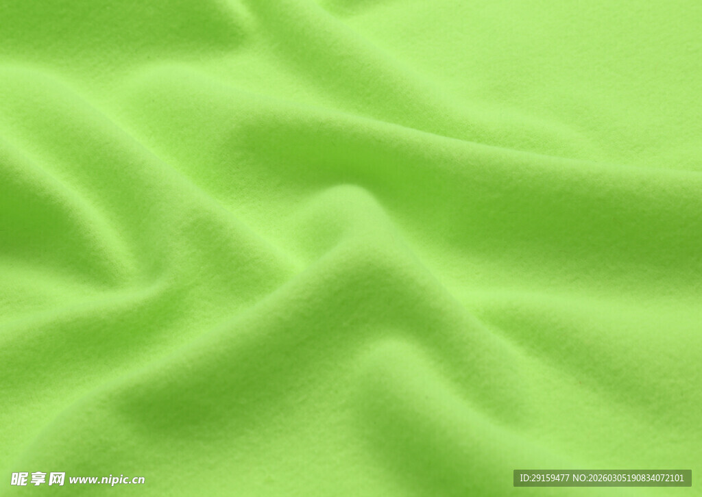 浅绿色柔软褶皱布料