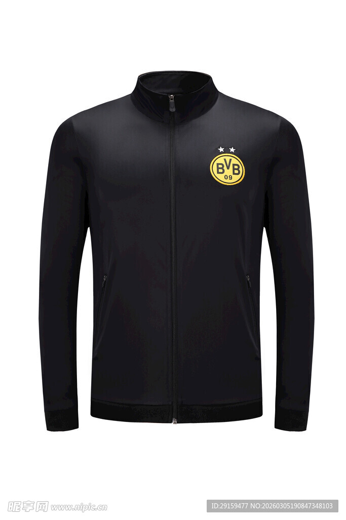 黑色半拉链足球训练上衣