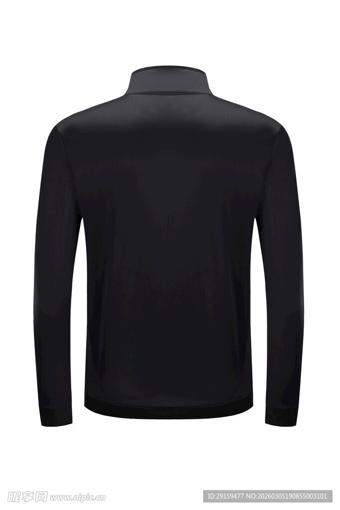 黑色男士长袖上衣背影