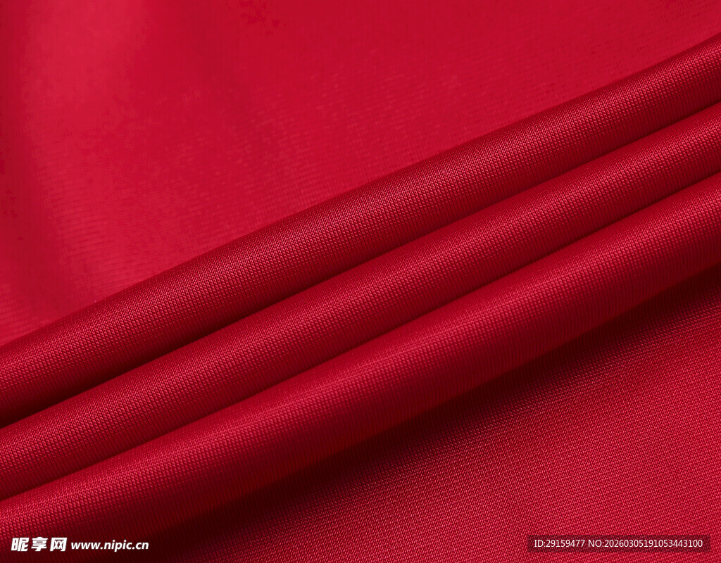 酒红色丝绸面料特写