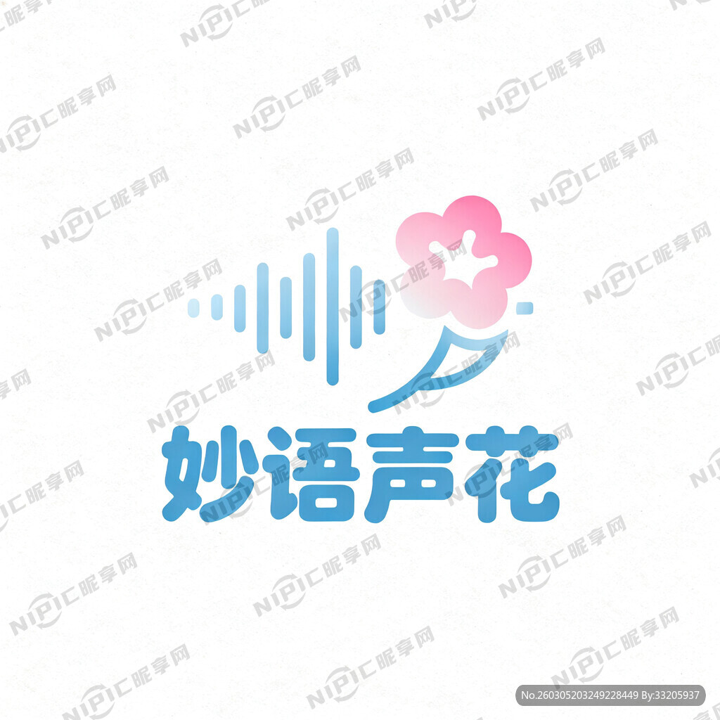 给“妙语声花”口才培训机构设计