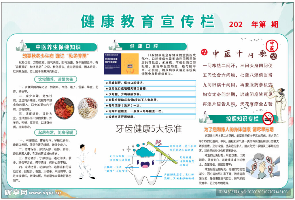 健康教育宣传栏内容展示