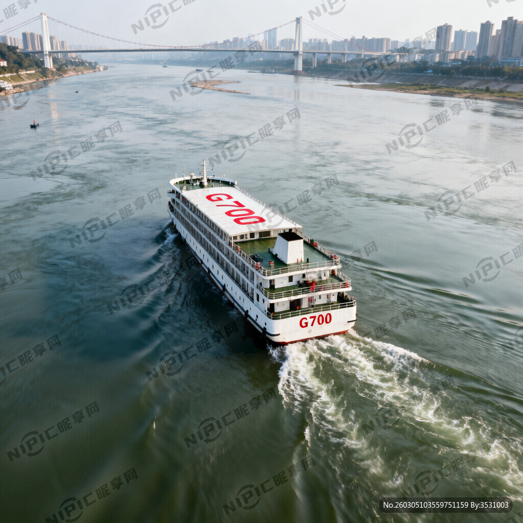 纵横G700横渡长江