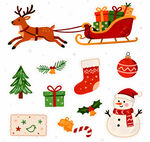 圣诞元素贴纸集合