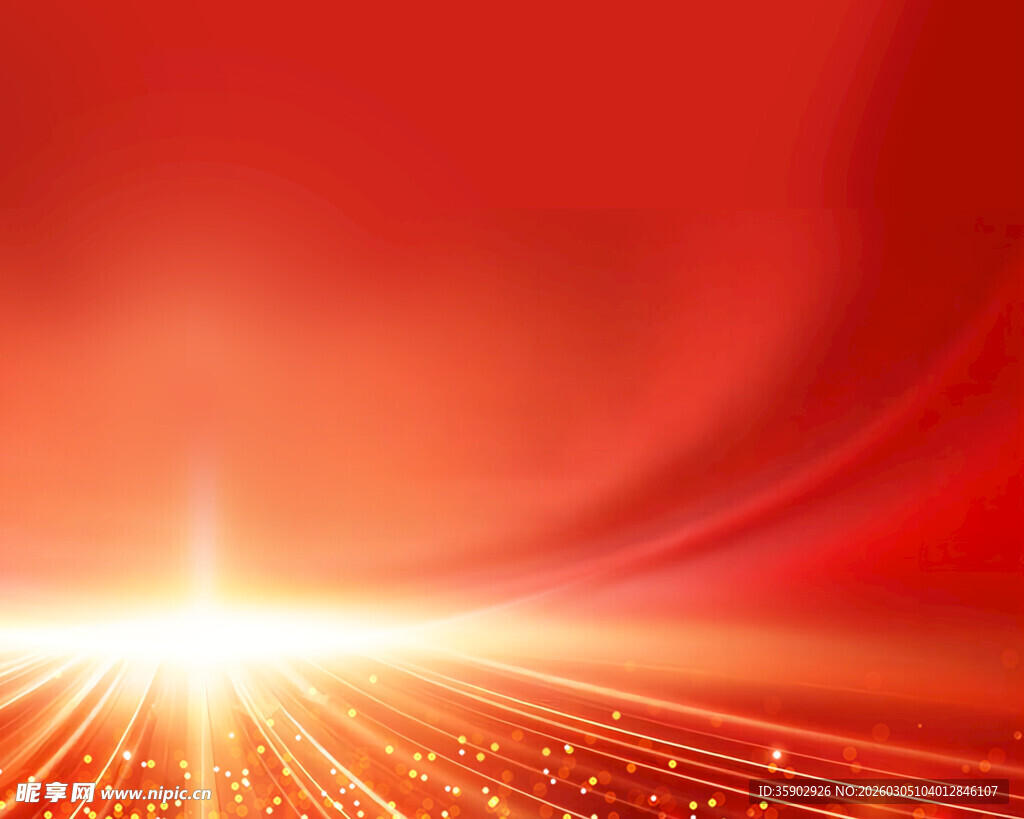 红色炫光科技背景图