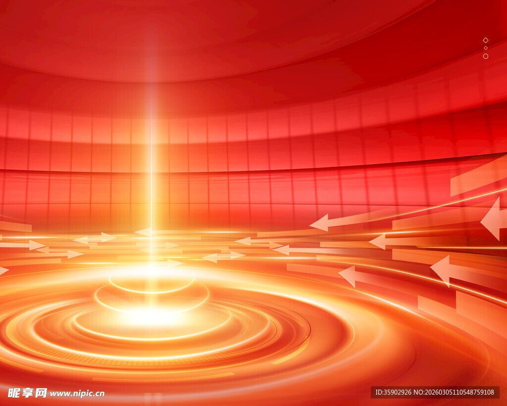 红色炫光科技感旋涡背景