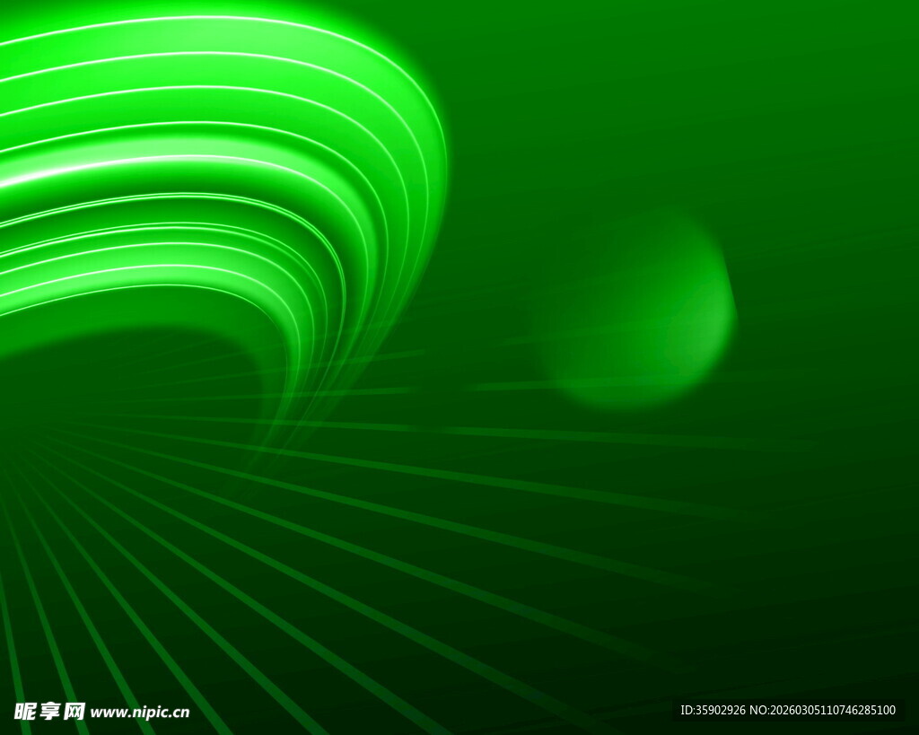绿色炫光抽象线条图案
