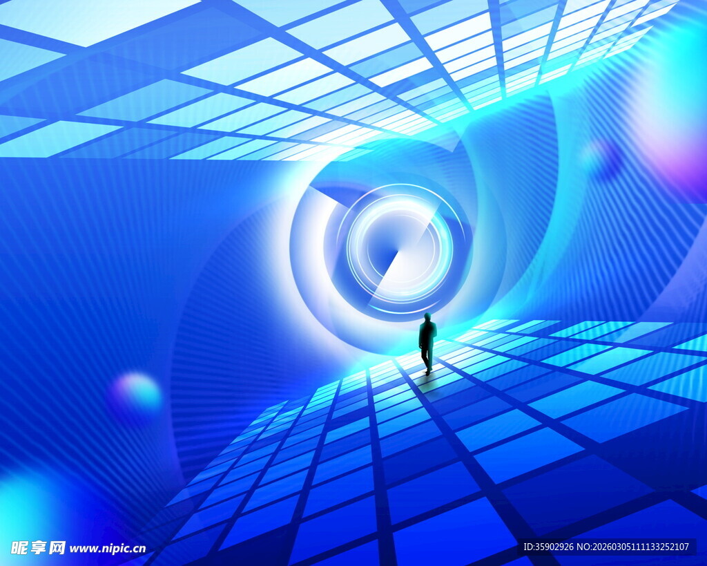 科技未来一人迈向光明通道