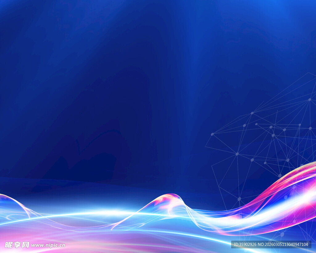 梦幻蓝紫流动光影背景