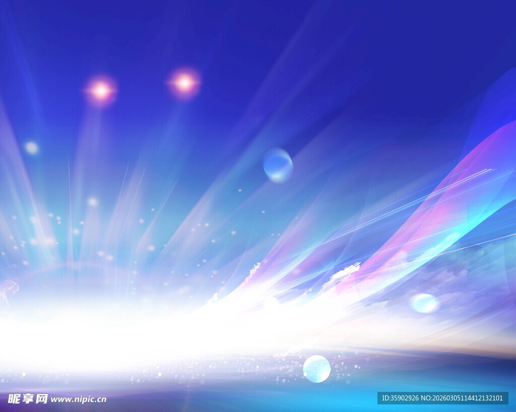 梦幻炫彩蓝光背景特效