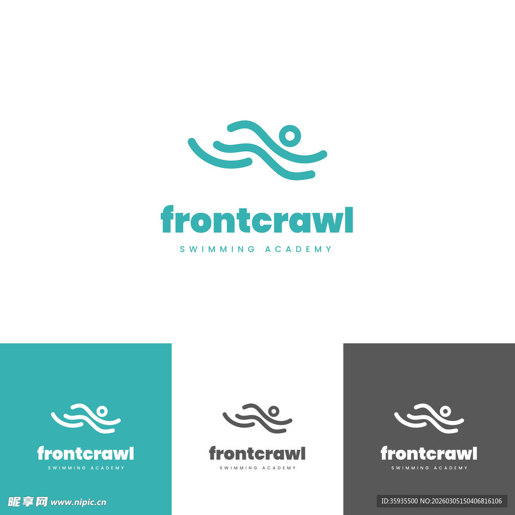 游泳标志设计