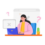 女子遇电脑问题显困惑