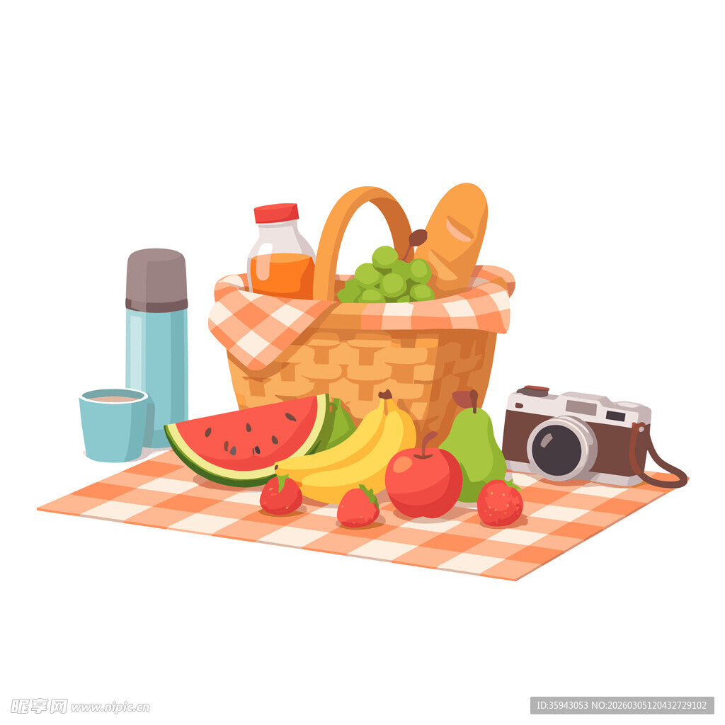 野餐插画