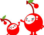 可爱樱桃卡通形象互动