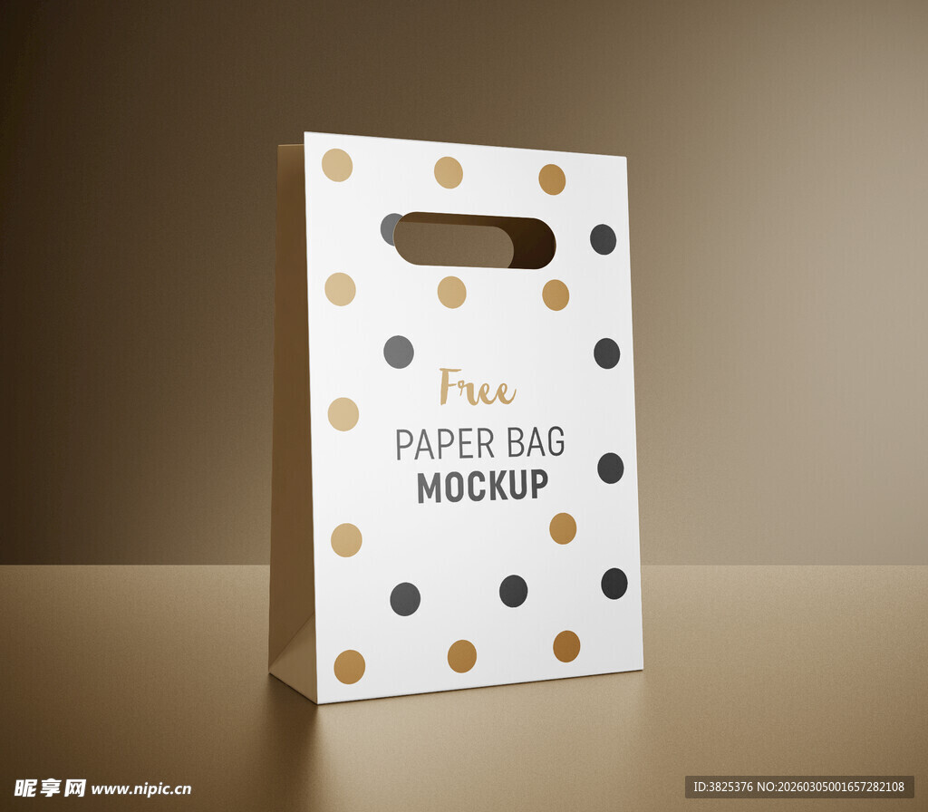 波点纸质礼品袋样机展示