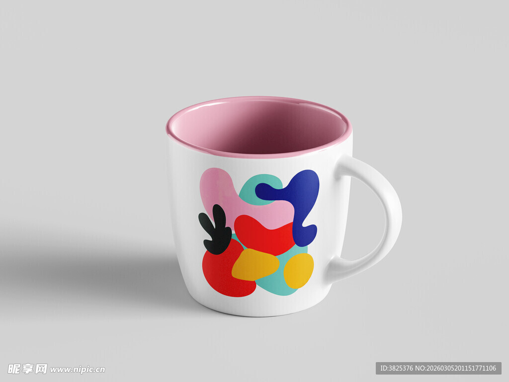 彩色图案陶瓷马克杯展示样机