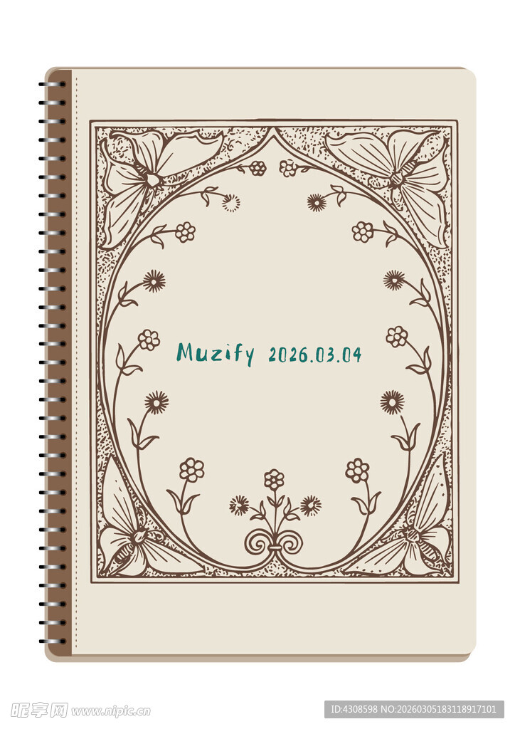 线圈本 复古边框