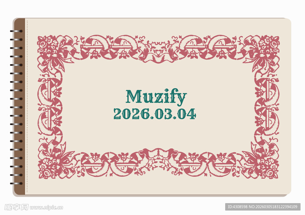 线圈本 复古边框