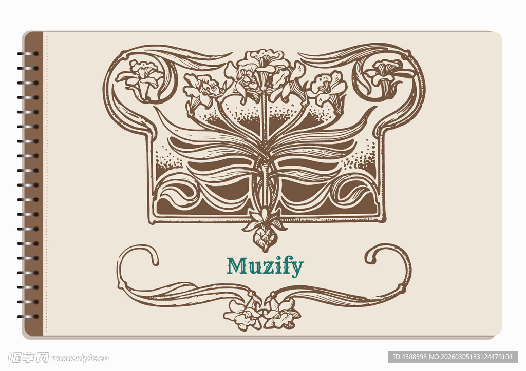 线圈本 复古边框