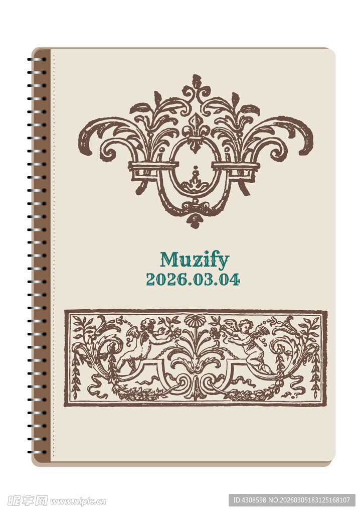 线圈本 复古边框