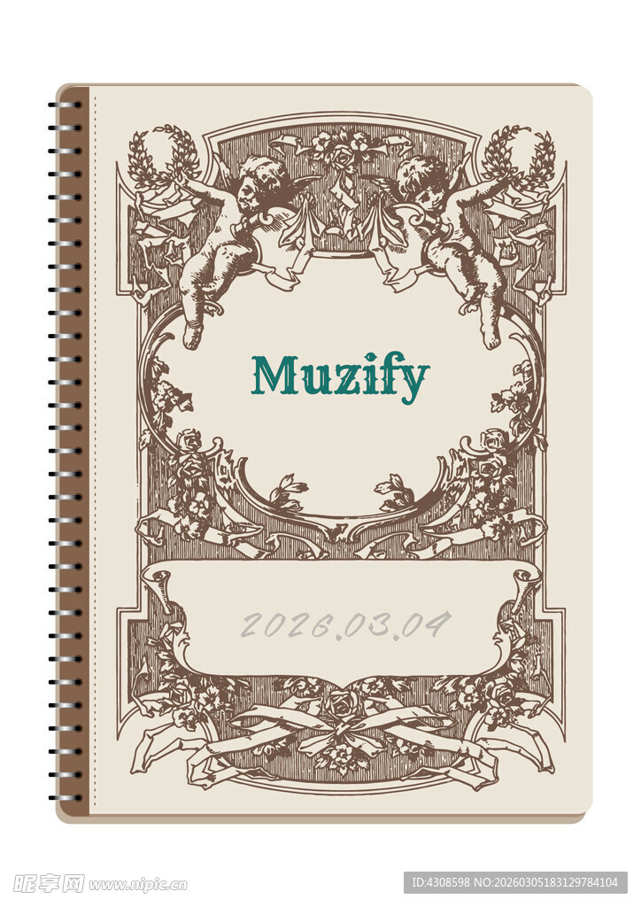 线圈本 复古边框