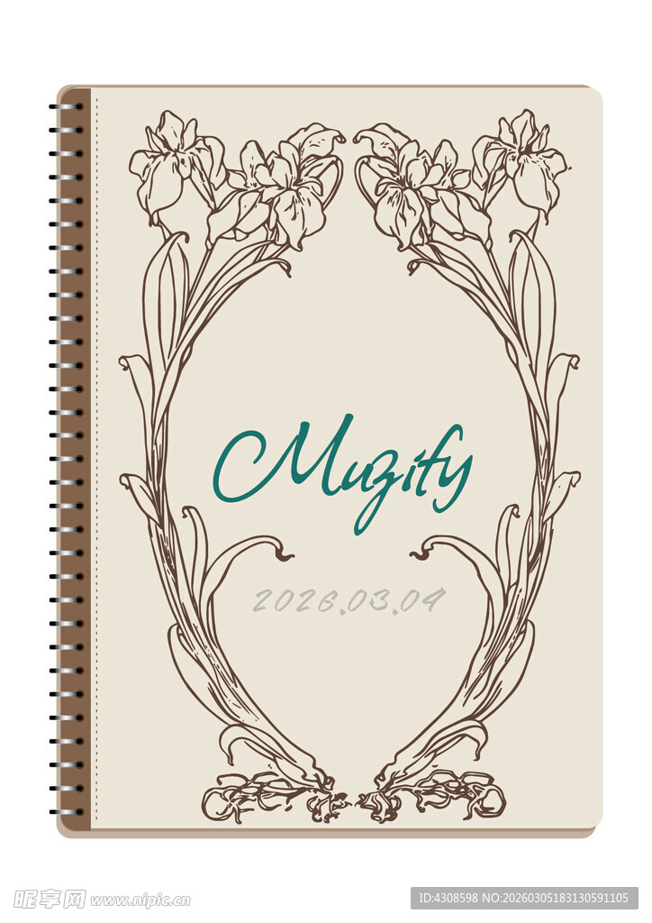 线圈本 复古边框