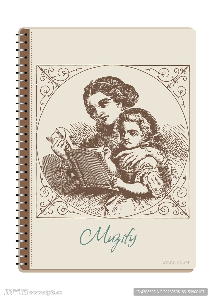 线圈本 阅读的母女