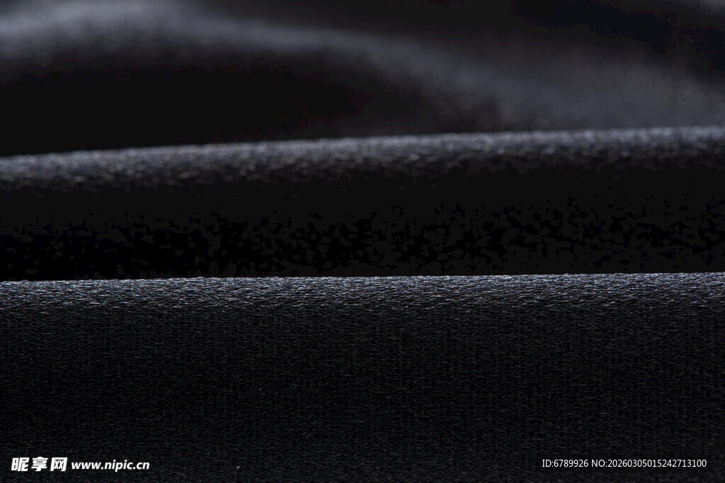 黑色纹理柔软布料