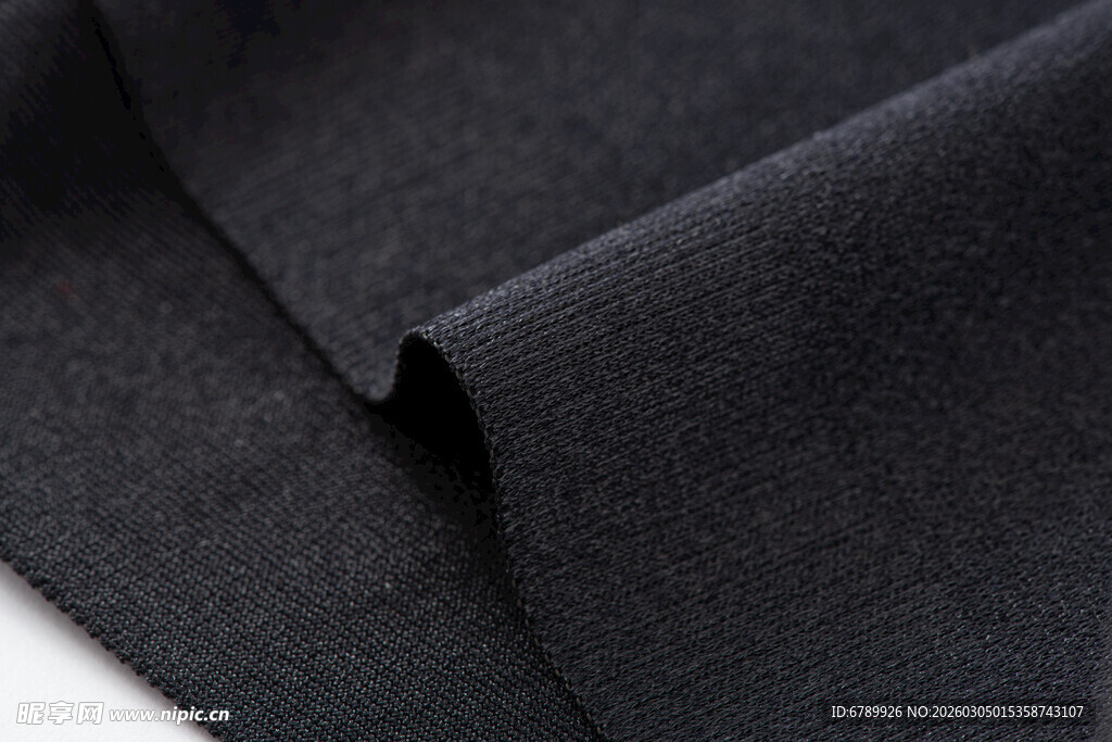 黑色柔软面料特写