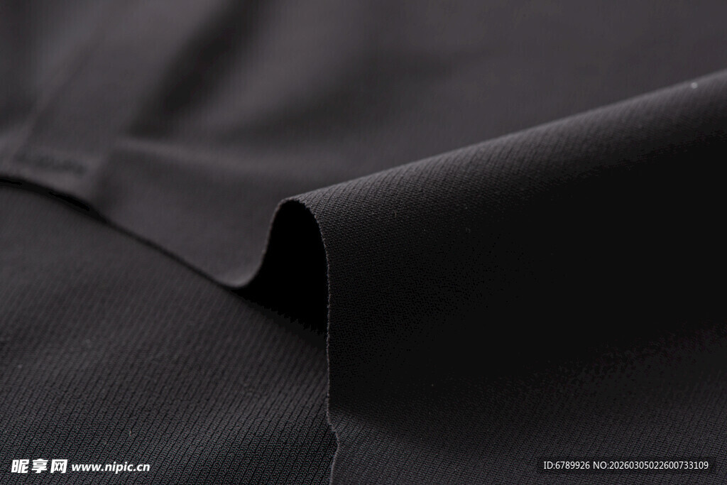 黑色柔软布料特写