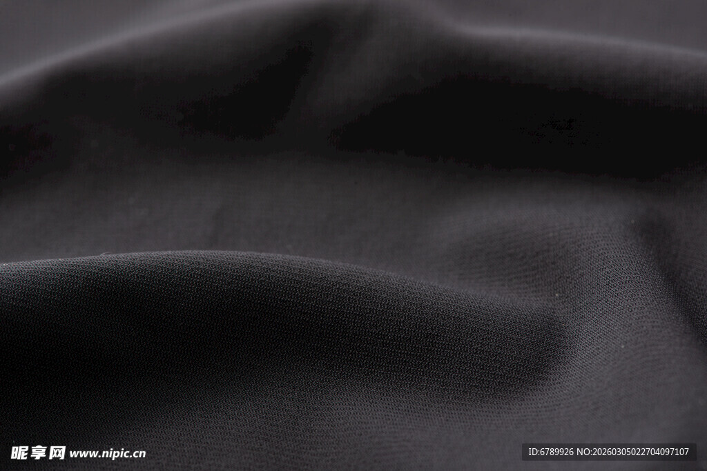 黑色褶皱内裤布料纹理特写