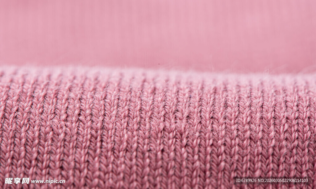 粉色织物纹理特写