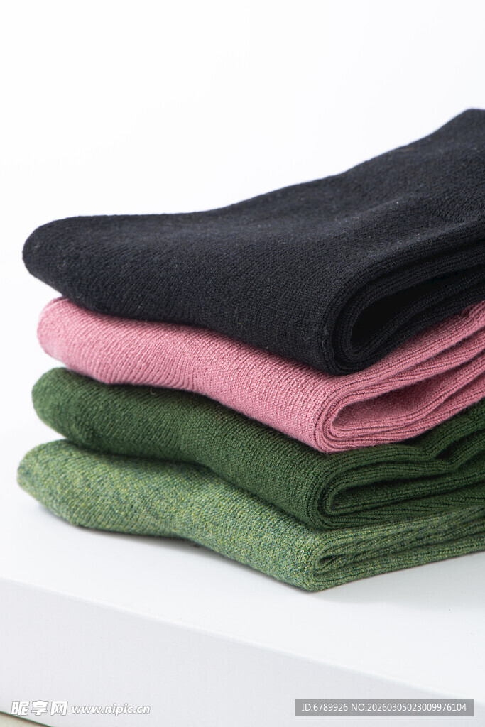 多彩折叠棉袜展示