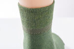 绿色针织袜子特写