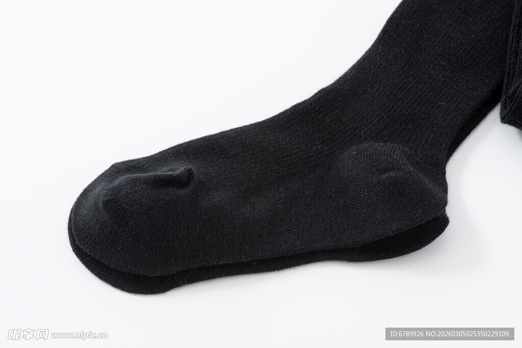 黑色紧身连裤袜特写 