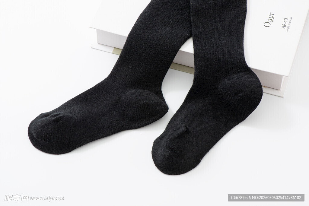 黑色连裤袜特写