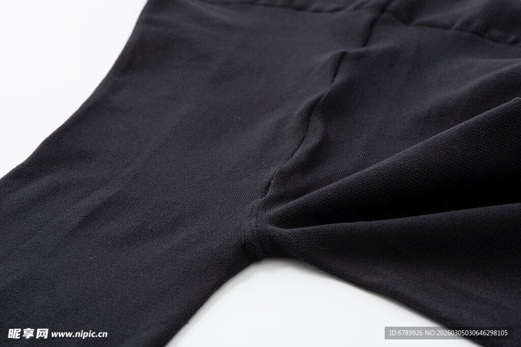 黑色紧身丝袜细节特写