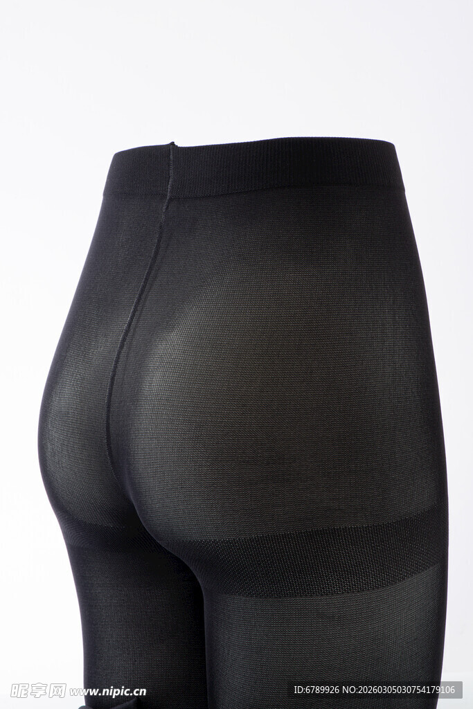 黑色塑形连裤丝袜展示