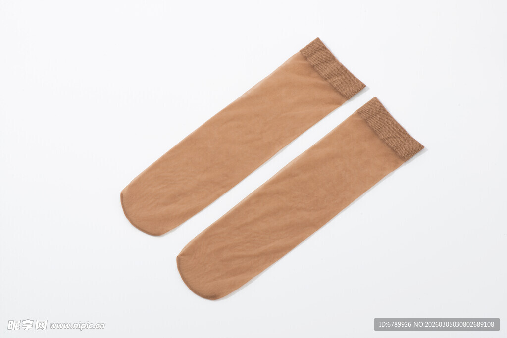 浅棕色短丝袜