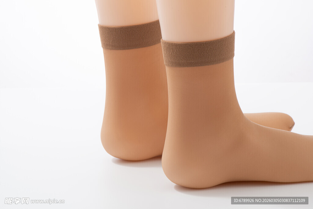 浅棕短丝袜展示