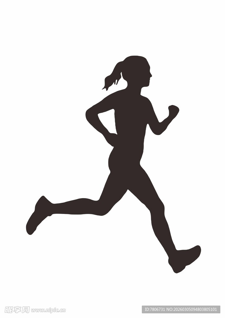 跑步剪影